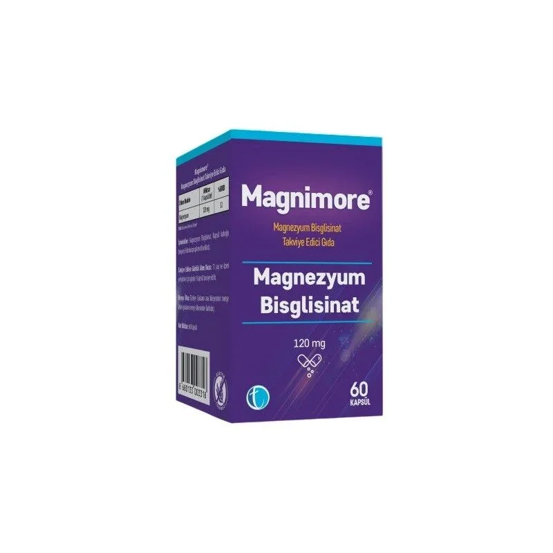 Magnimore Magnezyum Bisglisinat 120 mg 60 Kapsül - 1