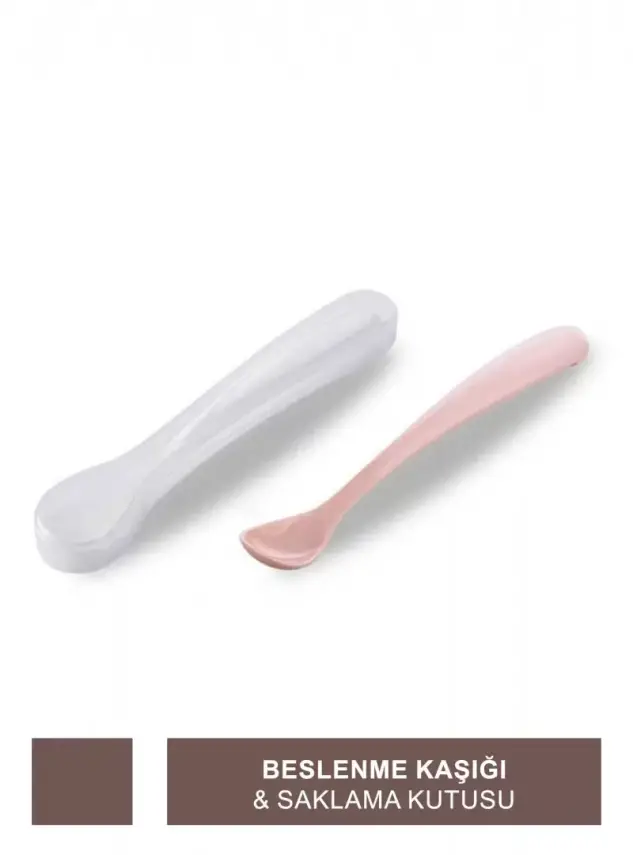 Mamajoo 2 X Beslenme Kaşığı Powder Pink & Saklama Kutusu - 1