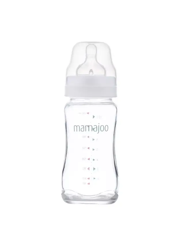 Mamajoo Cam Biberon 240 ml & Anti-Kolik Biberon Emziği No:2 / M - 1