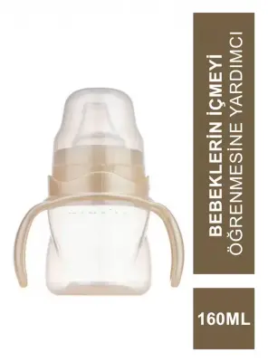Mamajoo Kulplu Akıtmaz Eğitici Bardak Pearl 160 ml & Anti-Kolik Bardak Ucu - Mamajoo