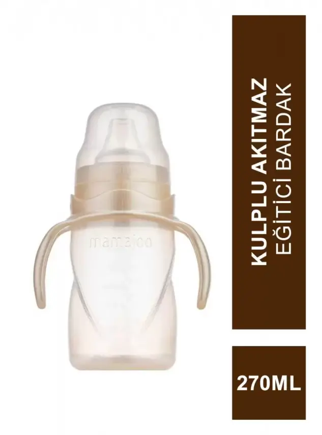 Mamajoo Kulplu Akıtmaz Eğitici Bardak Pearl 270 ml & Anti-Kolik Bardak Ucu - 1