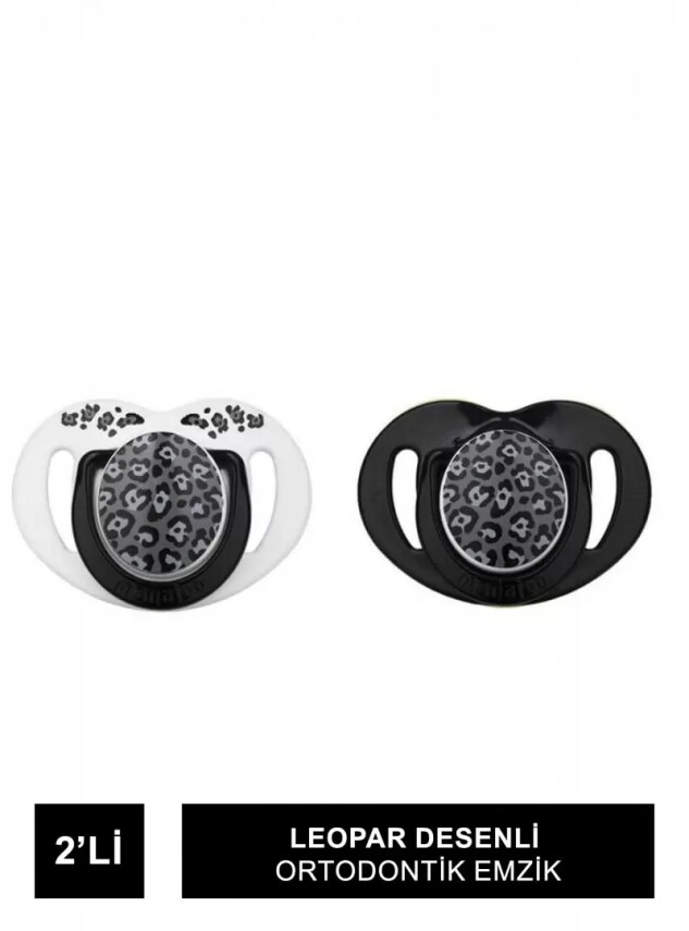 Mamajoo Sterilizasyon & Saklama Kutulu Leopar Desenli İkili Ortodontik - Mamajoo
