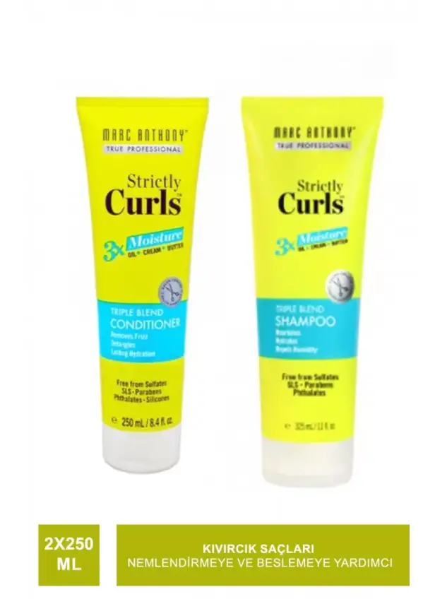 Marc Anthony Strictly Curls 3X Moisture Set - Conditioner & Shampoo - - 1