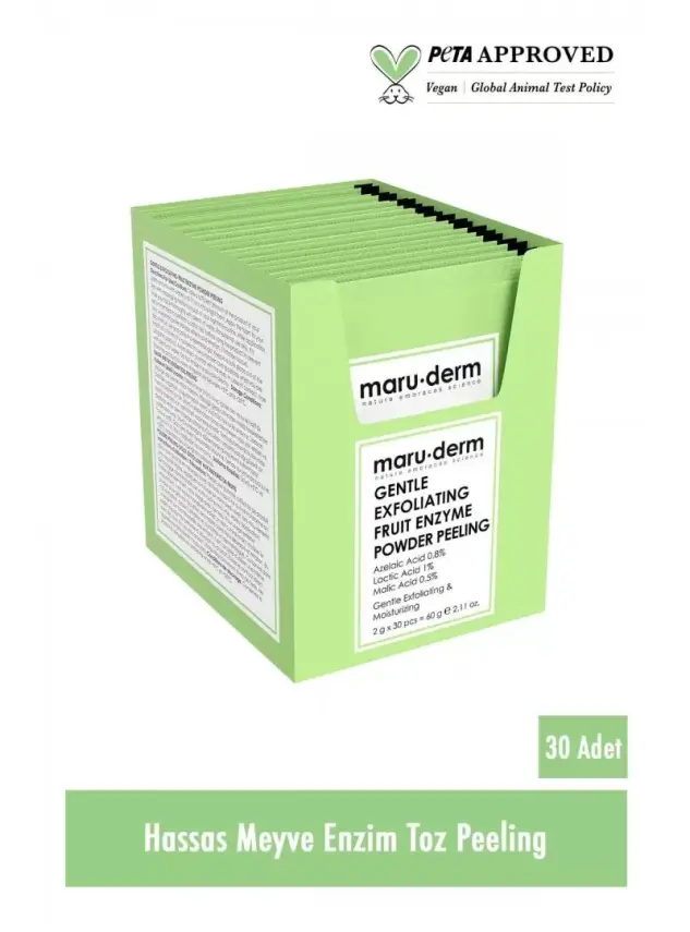 Maruderm AHA Meyve Enzim Hassas Toz Peeling 60 gr - 1