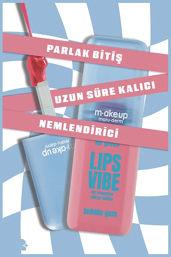 Maruderm Besleyici ve Nemlendirici Dudak Parlatıcısı – Lip Gloss Bubble Gum - 2