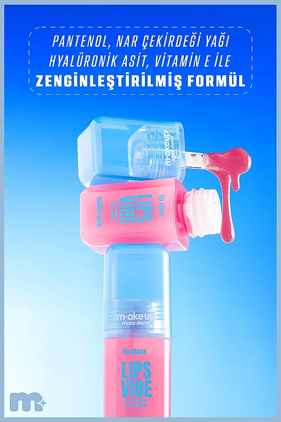 Maruderm Besleyici ve Nemlendirici Dudak Parlatıcısı – Lip Gloss Bubble Gum - 4