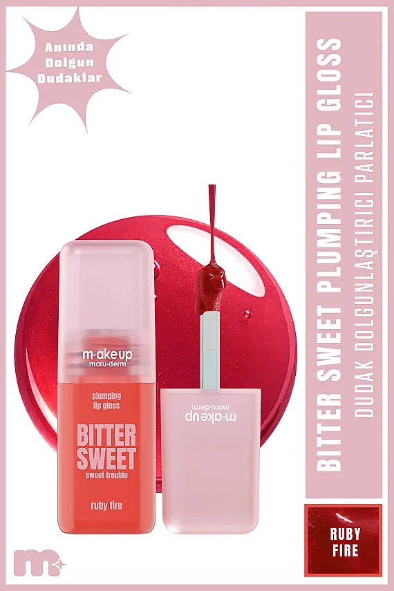 Maruderm Dolgunlaştırıcı Etkili Dudak Parlatıcısı – Plumping Lip Gloss Ruby Fire - 1