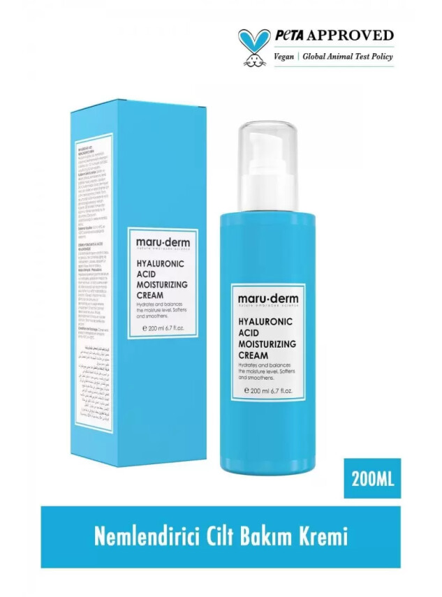 Maruderm Hyalüronik Asit Nemlendirici Yüz Ve Vücut Cilt Bakım Kremi 200 Ml - Maruderm