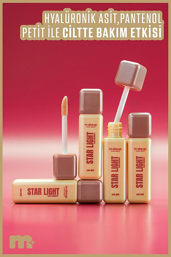 Maruderm Islak Bitişli Likit Aydınlatıcı - Highlighter Pale Gold - 3