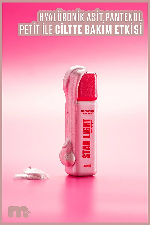 Maruderm Islak Bitişli Likit Aydınlatıcı - Highlighter Rose Gold - 2