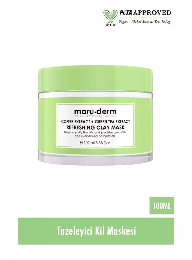 Maruderm Kahve Özü + Yeşil Çay Özü Tazeleyici Kil Maskesi 100 ML - Maruderm