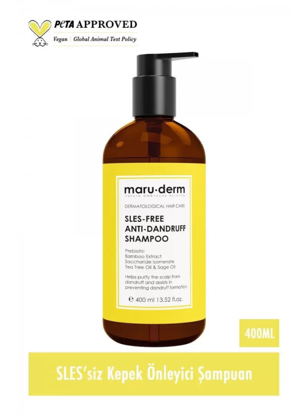 Maruderm Kepeğe Karşı Etkili Sülfatsız Şampuan 400 ml Normal/Yağlı Saçlar - Maruderm