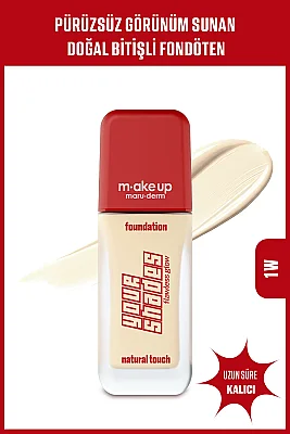 Maruderm Pürüzsüz Görünüm Sağlayan Yarı Mat Bitişli Uzun Süre Kalıcı Fondöten 1W 30 ml - Maruderm