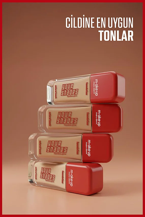 Maruderm Pürüzsüz Görünüm Sağlayan Yarı Mat Bitişli Uzun Süre Kalıcı Fondöten 4N 30 ml - 6