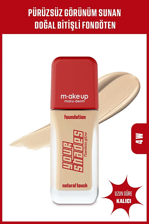 Maruderm Pürüzsüz Görünüm Sağlayan Yarı Mat Bitişli Uzun Süre Kalıcı Fondöten 4W 30 ml - 1