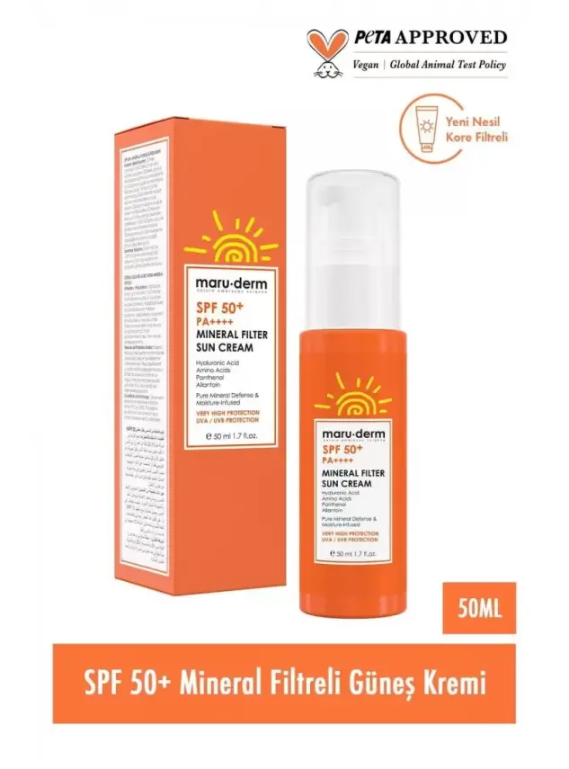 Maruderm Spf 50+ %100 Mineral Filtre Güneş Kremi 50 ml - 1