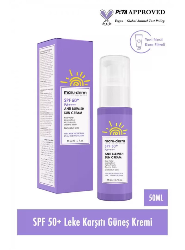 Maruderm SPF 50+ Leke Karşıtı Güneş Kremi 50 ml - Maruderm
