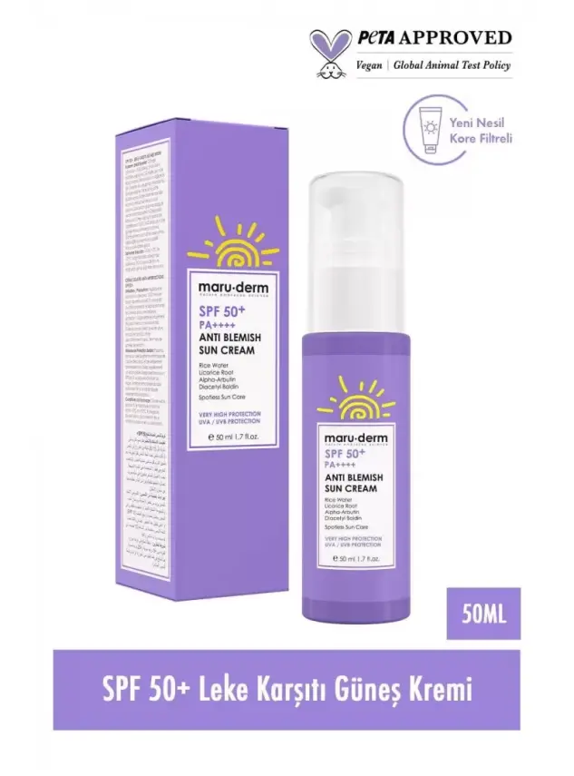 Maruderm SPF 50+ Leke Karşıtı Güneş Kremi 50 ml - 1