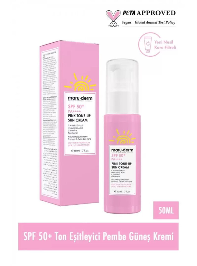 Maruderm SPF 50+ Pembe Ton Eşitleyici Güneş Kremi 50 ml - Maruderm