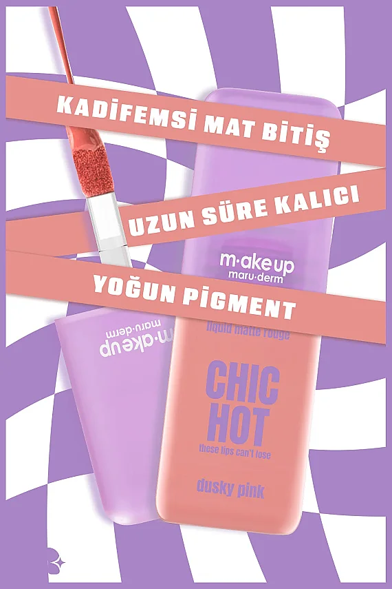 Maruderm Uzun Süre Kalıcı Kadifemsi Mat Likit Ruj – Liquid Matte Rouge Dusky Pink - 2