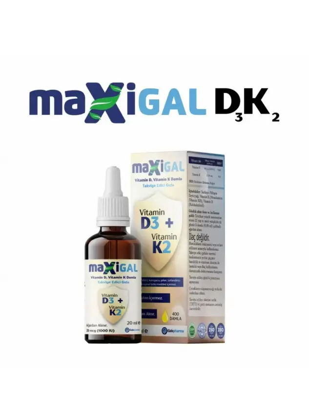 Maxigal D3 + K2 Takviye Edici Gıda 20 ml - 1