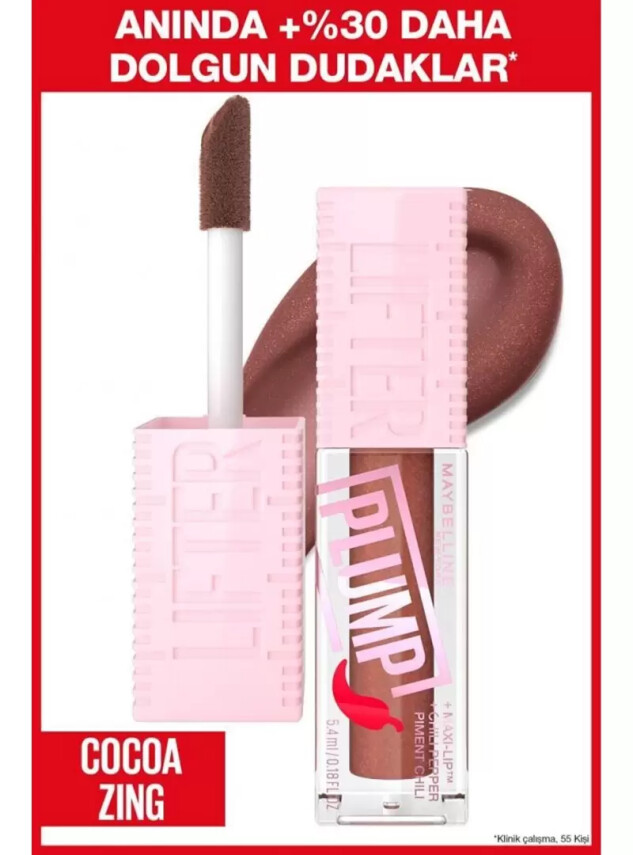 Maybelline Lifter Plump Dudak Parlatıcısı - Cocoa Zing - 007 - - Maybelline