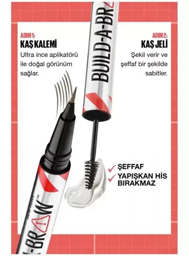 Maybelline New York Build a Brow 2in1 Kaş Kalemi ve Jeli Ash Brown - 259 - 3