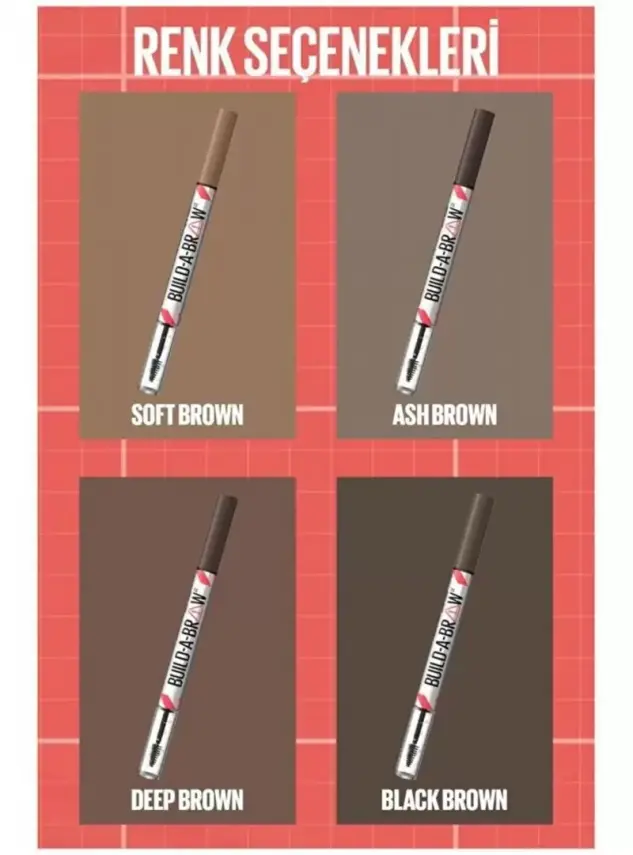 Maybelline New York Build a Brow 2in1 Kaş Kalemi ve Jeli Ash Brown - 259 - 5