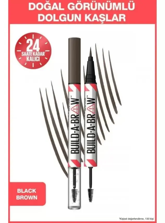 Maybelline New York Build a Brow 2in1 Kaş Kalemi ve Jeli Black Brown - 262 - 4