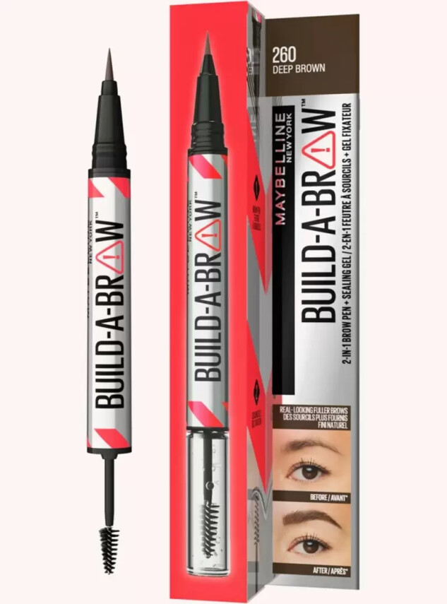 Maybelline New York Build a Brow 2in1 Kaş Kalemi ve Jeli Deep Brown - 260 - Maybelline