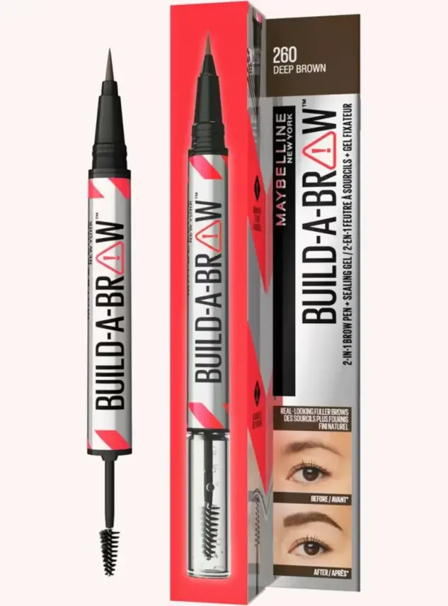 Maybelline New York Build a Brow 2in1 Kaş Kalemi ve Jeli Deep Brown - 260 - 1