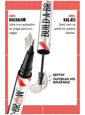 Maybelline New York Build a Brow 2in1 Kaş Kalemi ve Jeli Soft Brown - 255 - 2