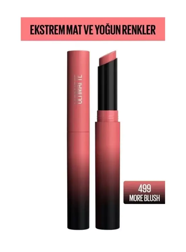 Maybelline New York Color Sensational Ultimatte Mat Ruj- 499 More Blush -Pembe- - 1