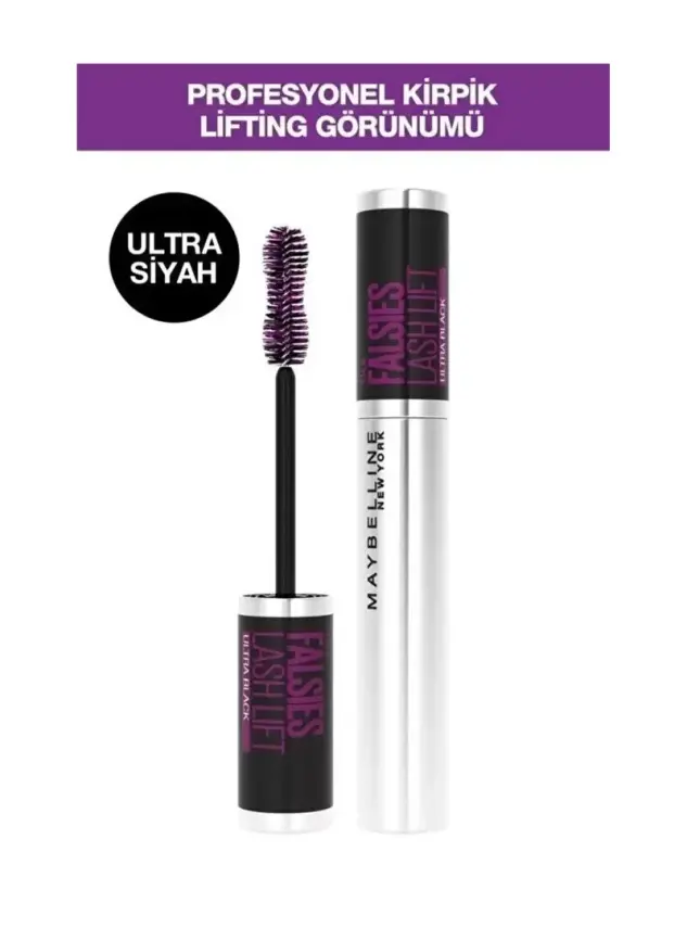 Maybelline New York Falsies Lash Lift Ultra Siyah Maskara - 1