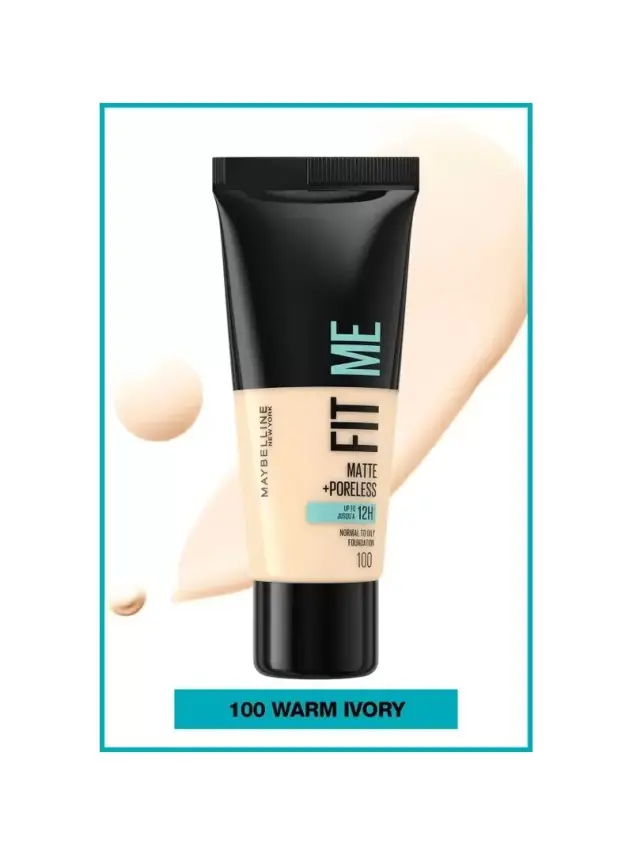 Maybelline New York Fit Me Matte+Poreless Fondöten - 100 Warm Ivory 30 ml - 2