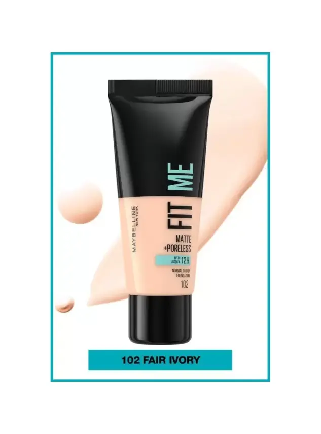 Maybelline New York Fit Me Matte+Poreless Fondöten - 102 Fair Ivory 30 ml - 2