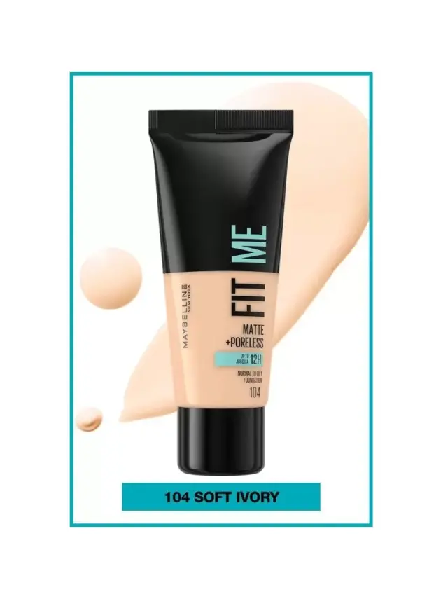 Maybelline New York Fit Me Matte+Poreless Fondöten - 104 Soft Ivory 30 ml - 3