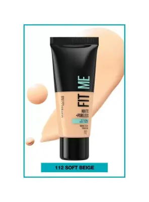 Maybelline New York Fit Me Matte+Poreless Fondöten - 112 Soft Beige 30 ml - 3
