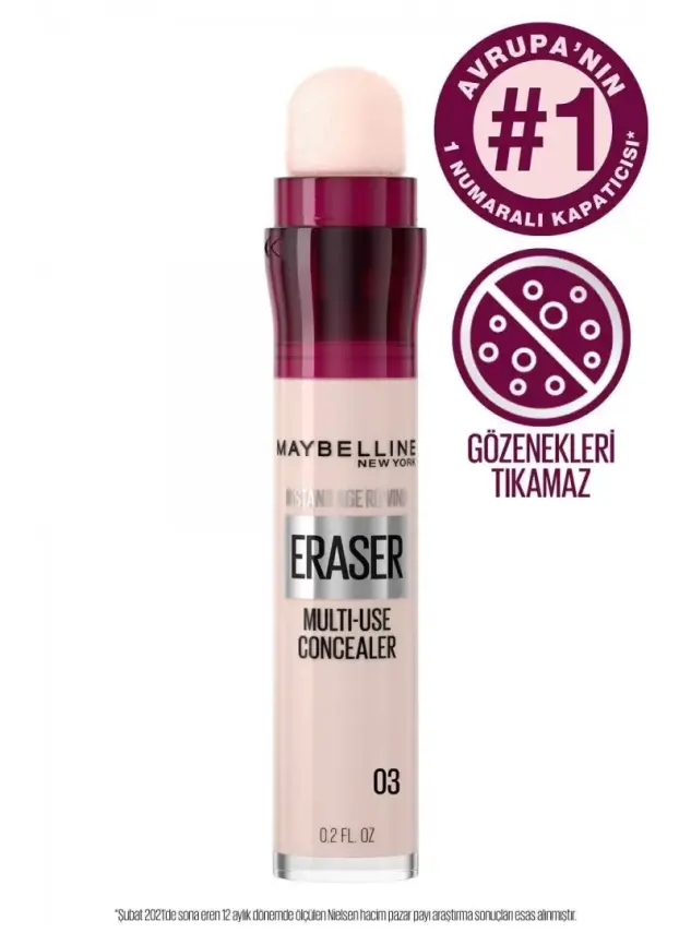 Maybelline New York Instant Anti Age Eraser Kapatıcı - 03 Fair 6,8ml - 2