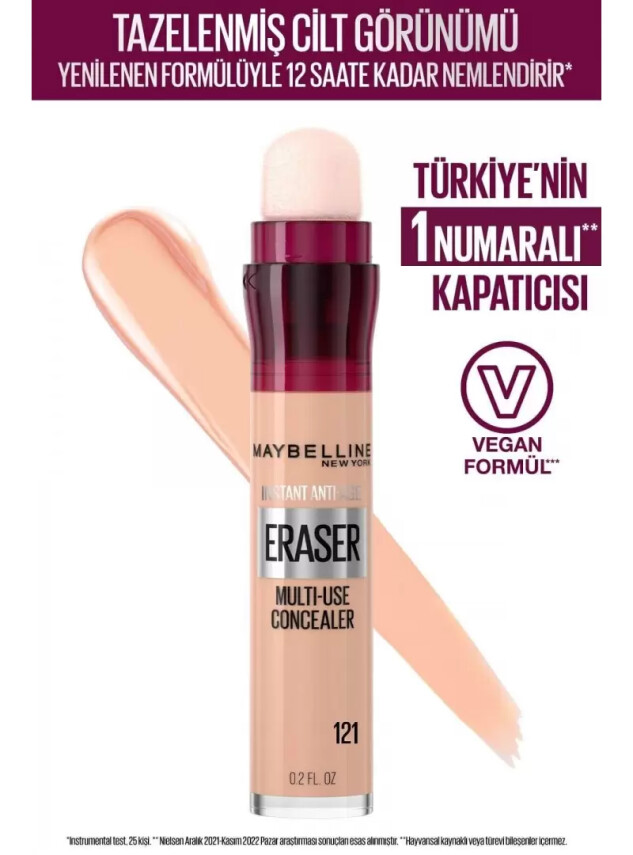 Maybelline New York Instant Anti Age Eraser Kapatıcı - 121 Light Honey 6,8 ml - Maybelline