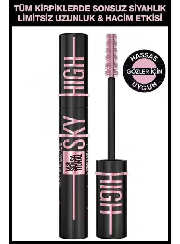 Maybelline New York Lash Sensational Sky High Cosmic Black Maskara 7.2ml - 1