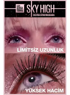 Maybelline New York Lash Sensational Sky High Cosmic Black Maskara 7.2ml - 3