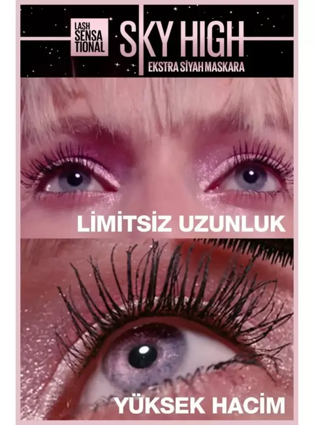Maybelline New York Lash Sensational Sky High Cosmic Black Maskara 7.2ml - 3