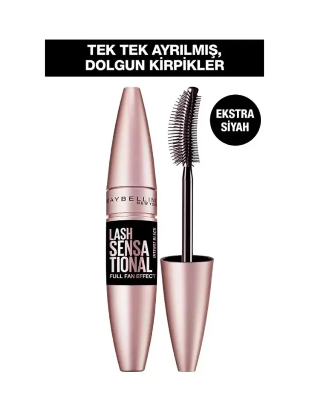Maybelline New York Lash Sensational Yelpaze Etkili Intense Black Maskara - Ekstra Siyah 9,5 ml - 1