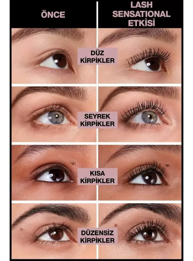 Maybelline New York Lash Sensational Yelpaze Etkili Siyah Maskara 9,5 ml - 2