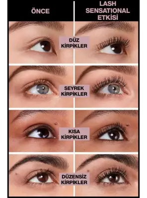 Maybelline New York Lash Sensational Yelpaze Etkili Suya Dayanıklı Siyah Maskara 9,4 ml - 2