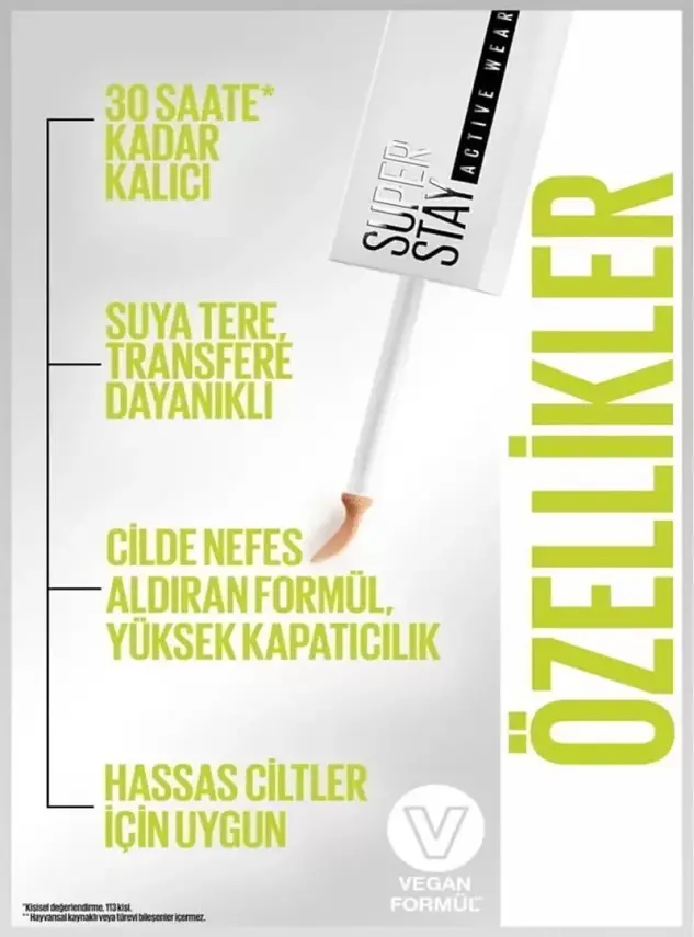 Maybelline New York Super Stay 30H Kapatıcı - 25 Medium - 2