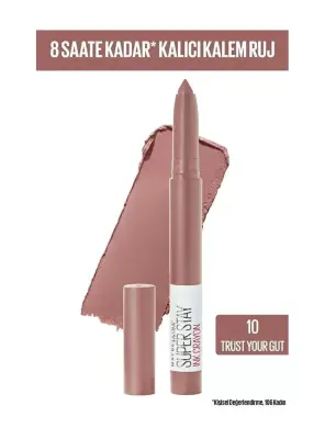 Maybelline New York Super Stay Ink Crayon Kalem Mat Ruj - 10 Trust Your Gut - 1