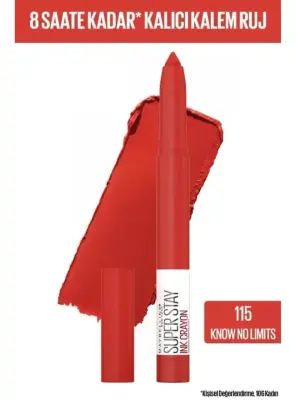 Maybelline New York Super Stay Ink Crayon Kalem Mat Ruj -115 Know No Limits - 1