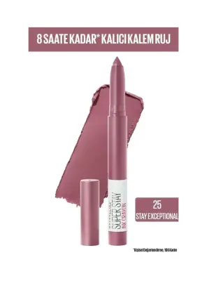 Maybelline New York Super Stay Ink Crayon Kalem Mat Ruj - 25 Stay Exceptional - 1